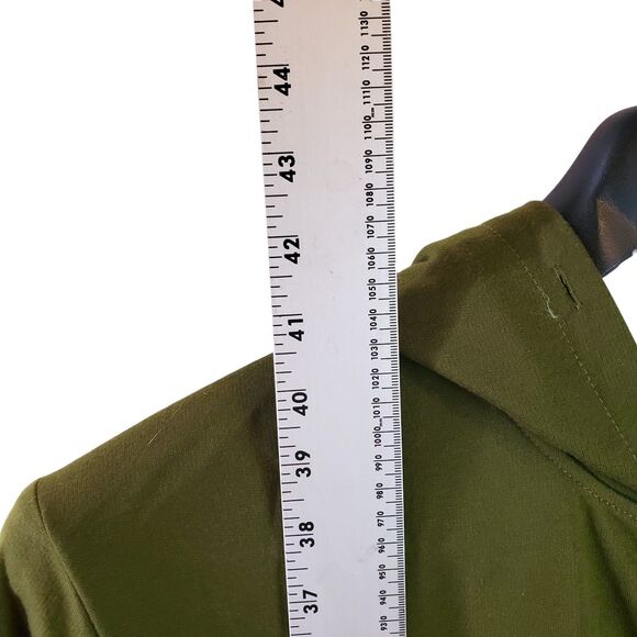 COOFANDY Cardigan Hoodie Mens XXL Green Navy Stripe Asymmetrical Zip Longline - Picture 10 of 12